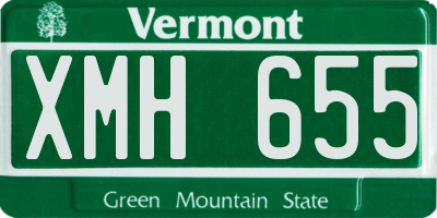 VT license plate XMH655