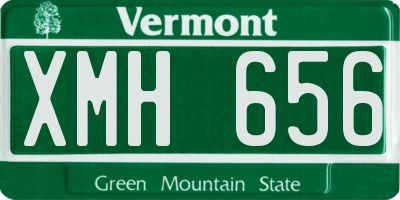 VT license plate XMH656