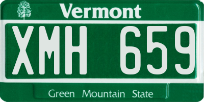 VT license plate XMH659