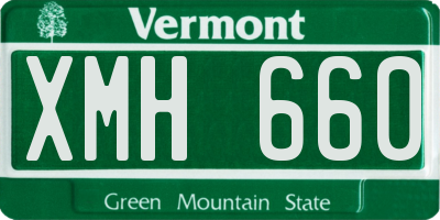 VT license plate XMH660