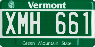 VT license plate XMH661