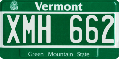 VT license plate XMH662