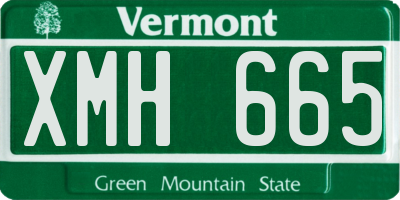 VT license plate XMH665