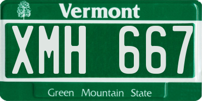 VT license plate XMH667