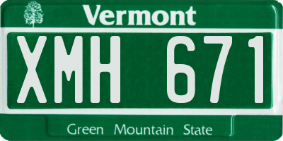 VT license plate XMH671