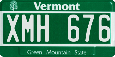 VT license plate XMH676