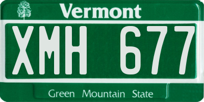 VT license plate XMH677