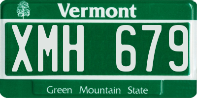 VT license plate XMH679