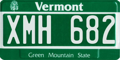 VT license plate XMH682