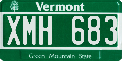 VT license plate XMH683