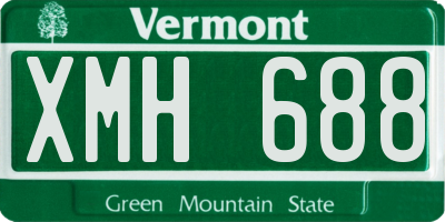 VT license plate XMH688