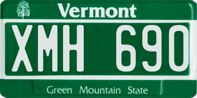VT license plate XMH690