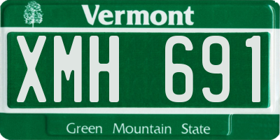 VT license plate XMH691