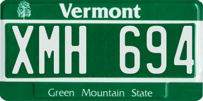 VT license plate XMH694