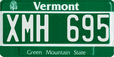 VT license plate XMH695