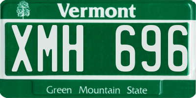VT license plate XMH696