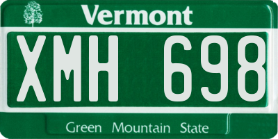 VT license plate XMH698