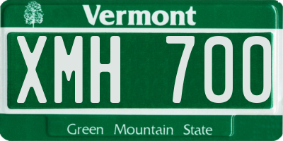 VT license plate XMH700