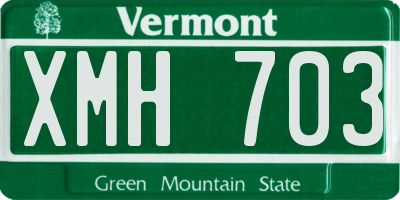 VT license plate XMH703