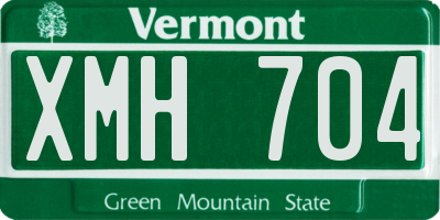 VT license plate XMH704