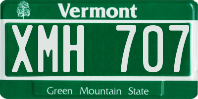 VT license plate XMH707