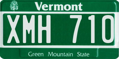 VT license plate XMH710