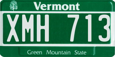 VT license plate XMH713