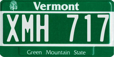 VT license plate XMH717