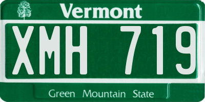 VT license plate XMH719
