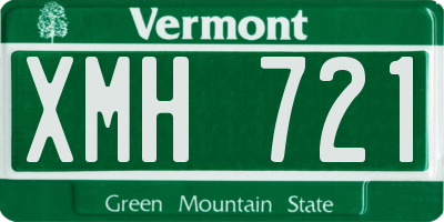 VT license plate XMH721