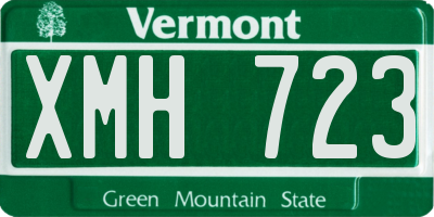 VT license plate XMH723