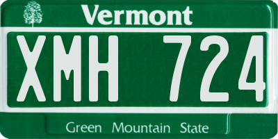 VT license plate XMH724