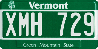 VT license plate XMH729