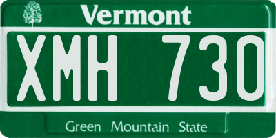 VT license plate XMH730