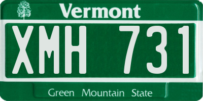 VT license plate XMH731