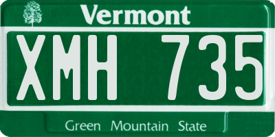 VT license plate XMH735