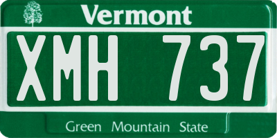 VT license plate XMH737