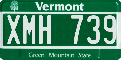 VT license plate XMH739
