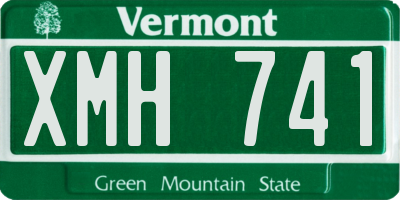 VT license plate XMH741