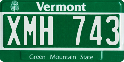 VT license plate XMH743