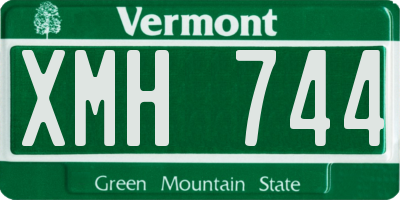 VT license plate XMH744