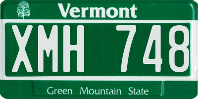 VT license plate XMH748