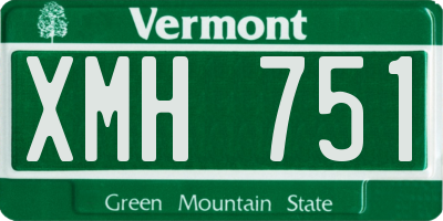 VT license plate XMH751