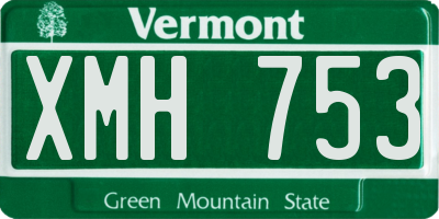 VT license plate XMH753