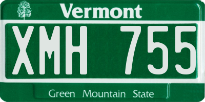 VT license plate XMH755