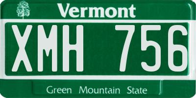 VT license plate XMH756
