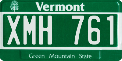 VT license plate XMH761