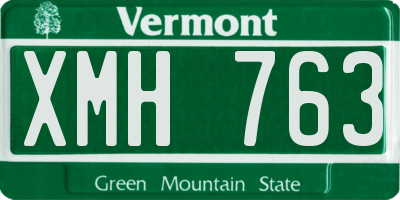 VT license plate XMH763