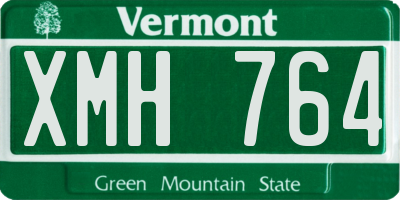 VT license plate XMH764