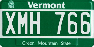 VT license plate XMH766